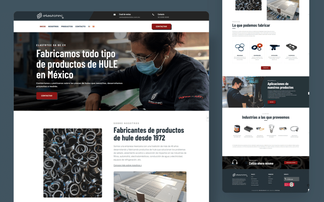 Diseño Web Corporativo Industrial Elastotec