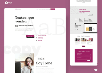 Diseño web de marca personal Irene Karenina