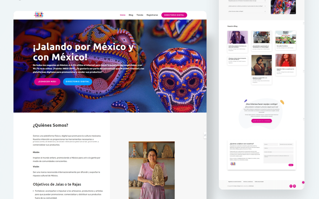Diseño Web eCommerce y Directorio Jalas o te Rajas