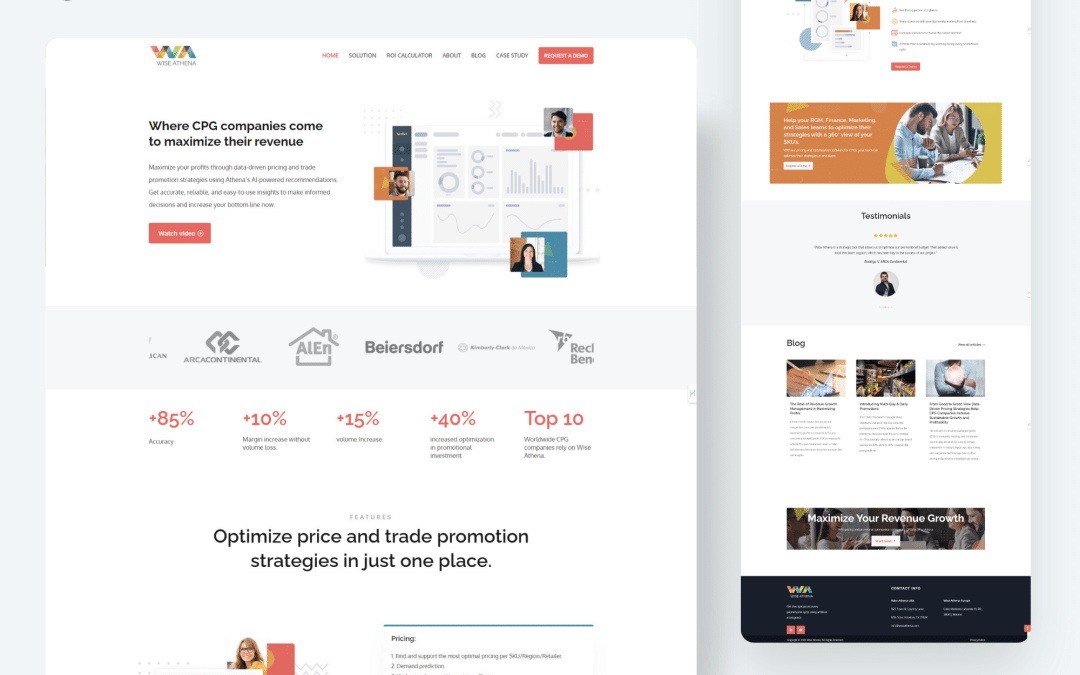 Diseño web corporativo SaaS Wise Athena