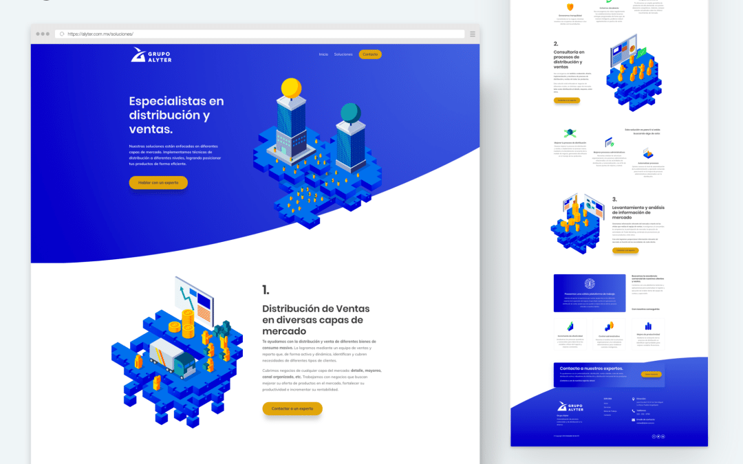 Diseño Web Corporativo para Alyter especialistas en Distribución