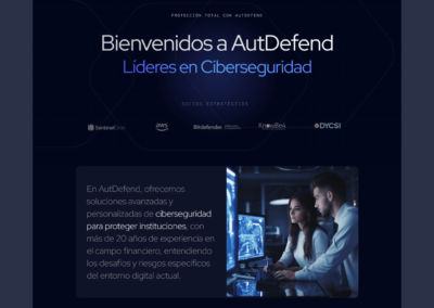 Diseño web corporativo Dark Mode AutDefend