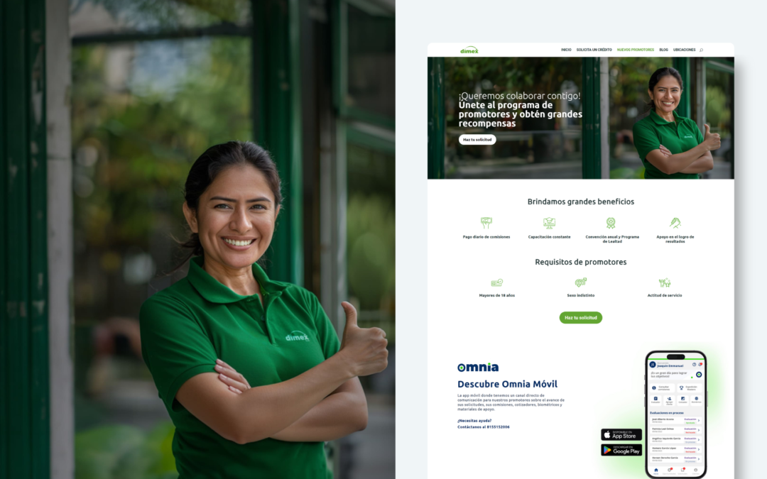 Diseño web Corporativo de Dimex Capital