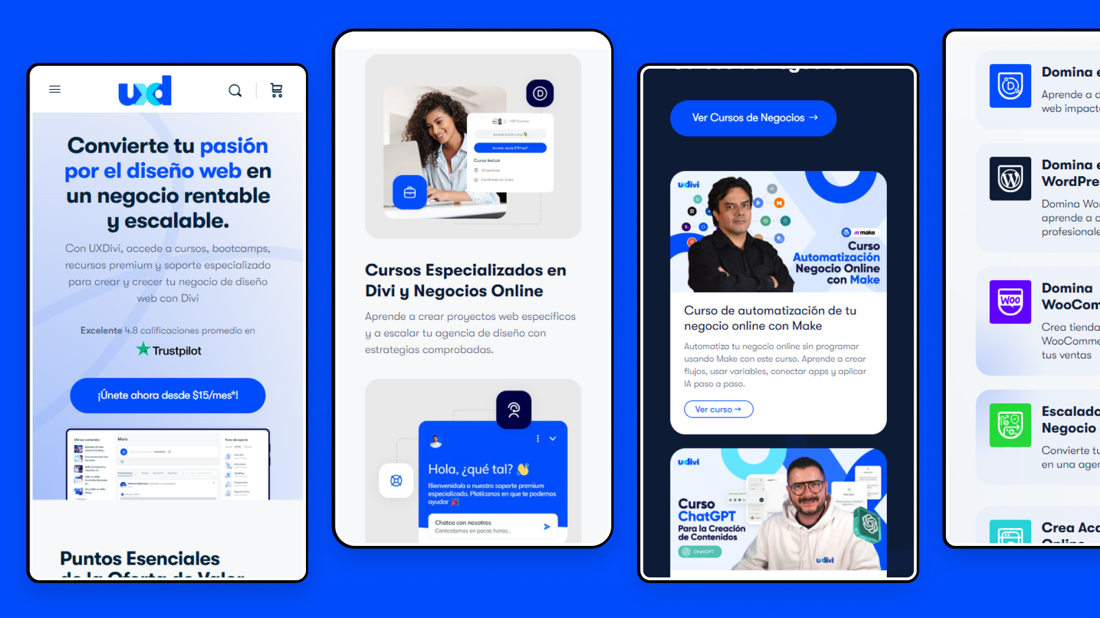 Proyecto de Diseño web eLearning y comunidad UXDivi