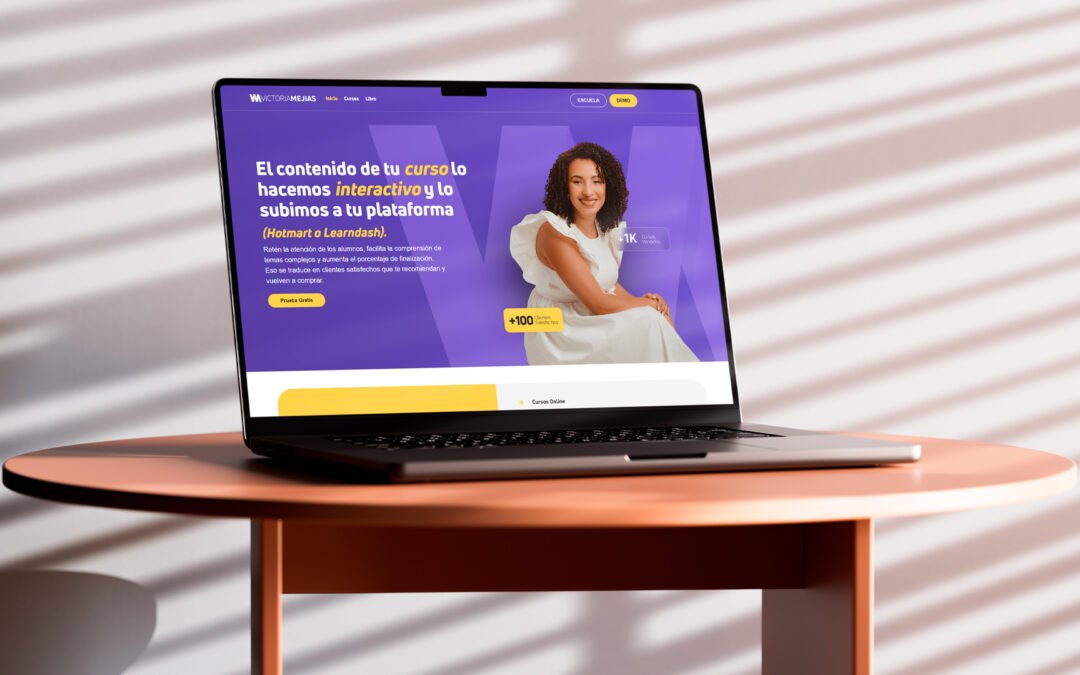 Diseño web de marca personal Victoria Mejías