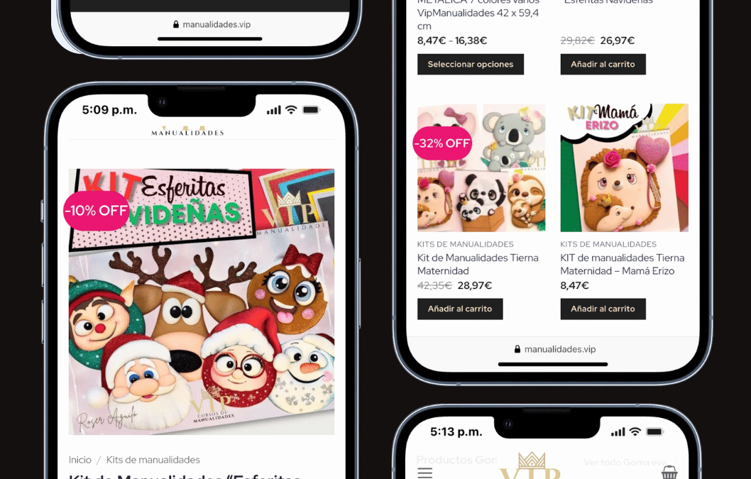 Diseño web eCommerce de Manualidades VIP